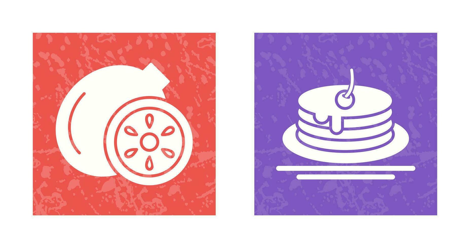 Kiwi and Pancake Icon vector