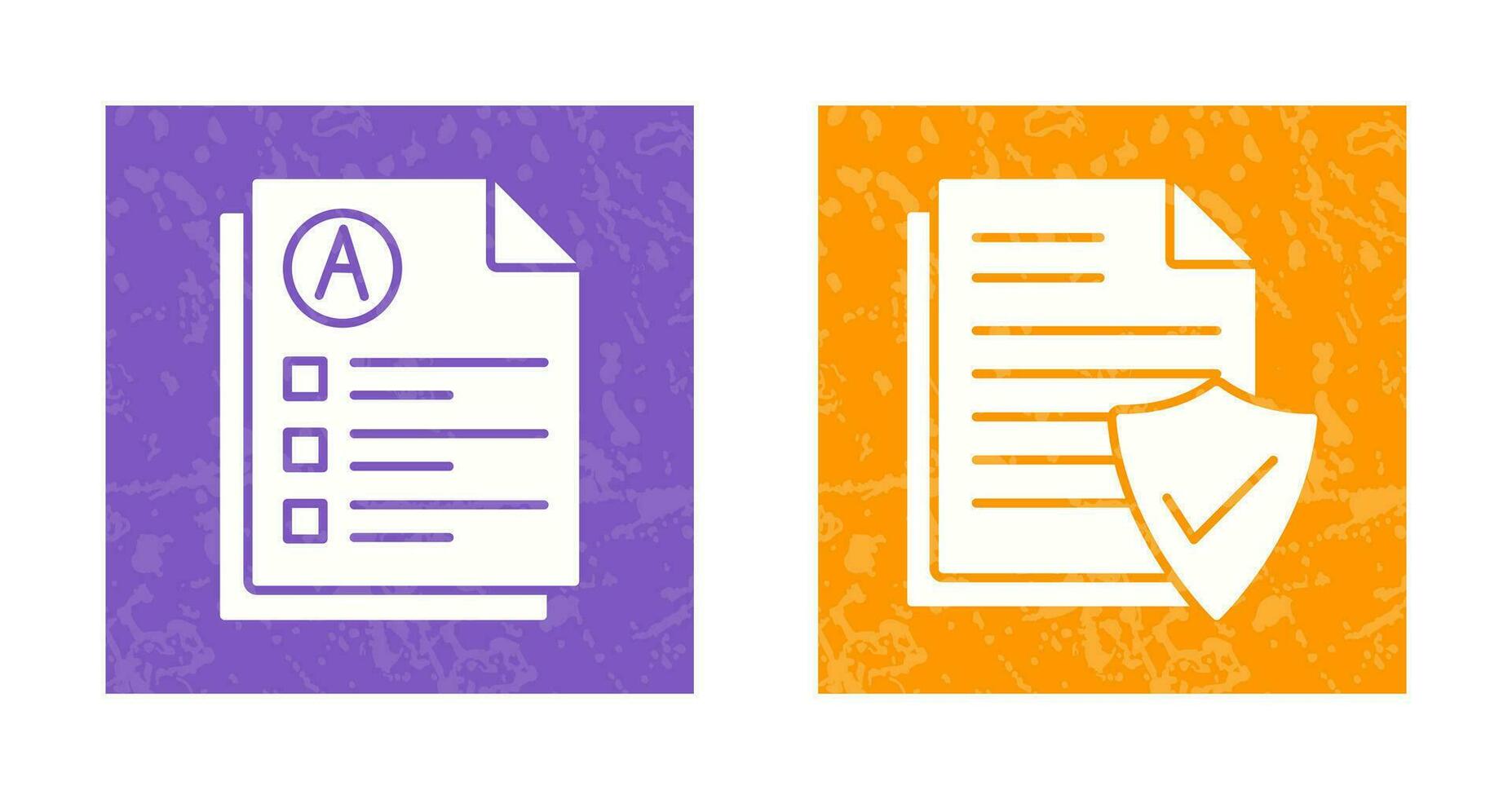 Exam and Valid Document Icon vector