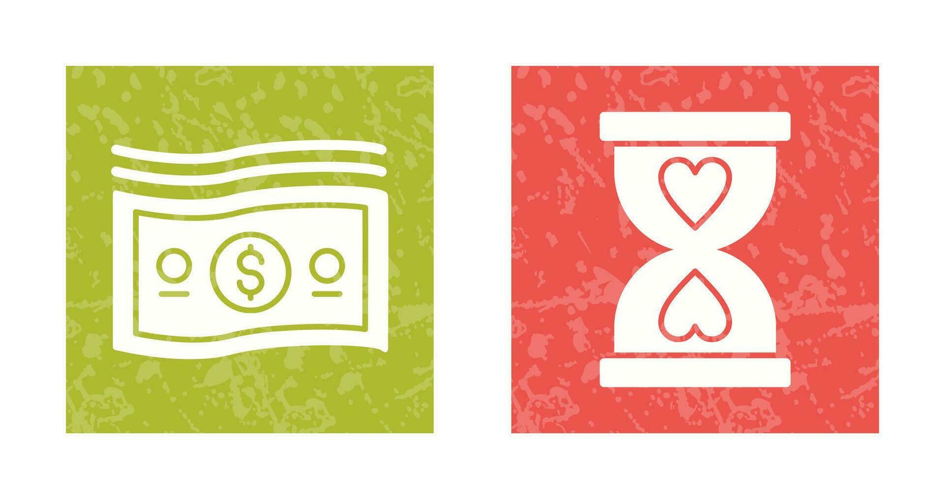 Dollar and Hourglass Icon vector