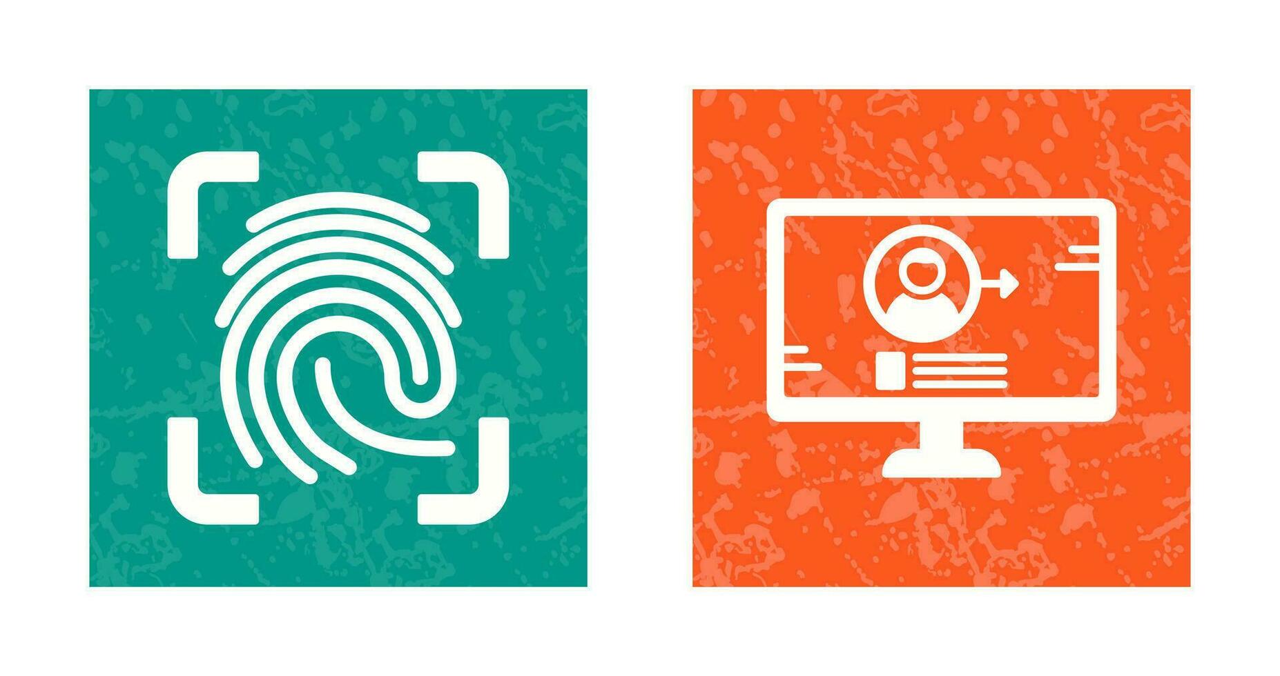 Log and Finger Print Icon vector