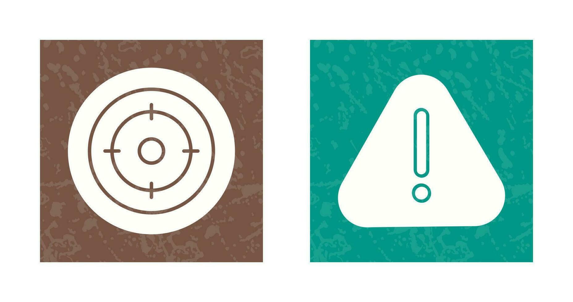 Target and Warning Icon vector