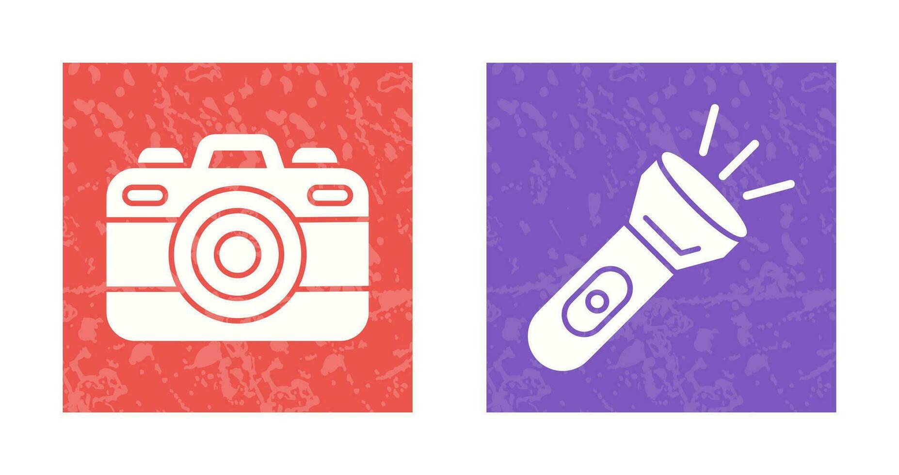 Camera and Flash Light Icon vector