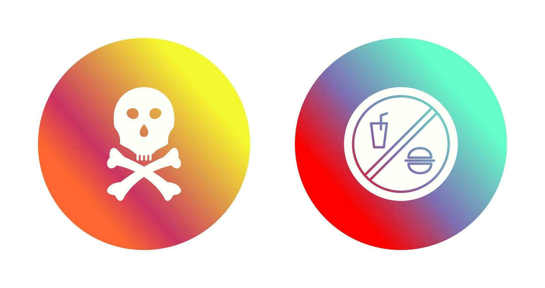 death sign and no foods or drink  Icon vector
