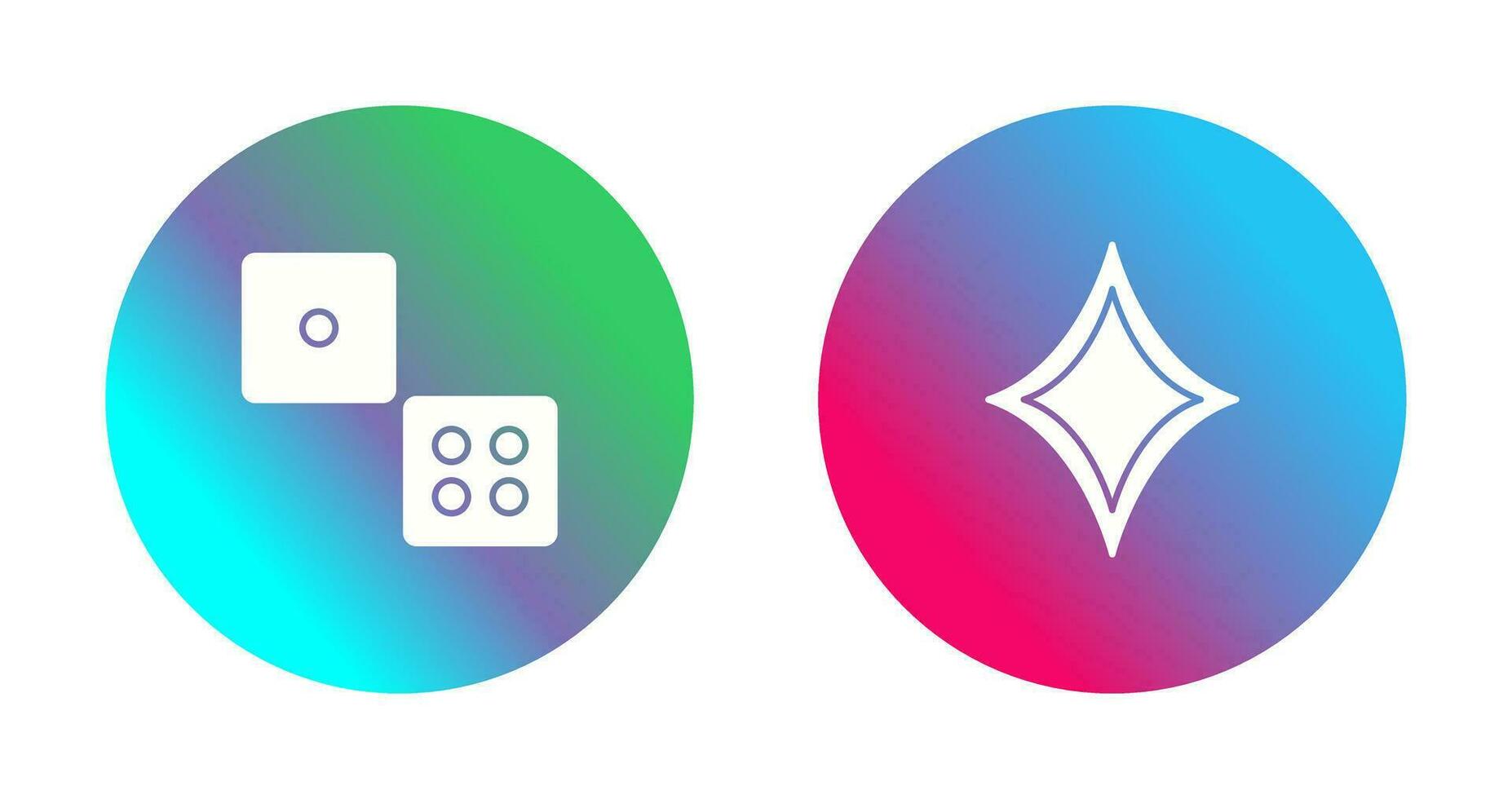 dice and diamond and  Icon vector