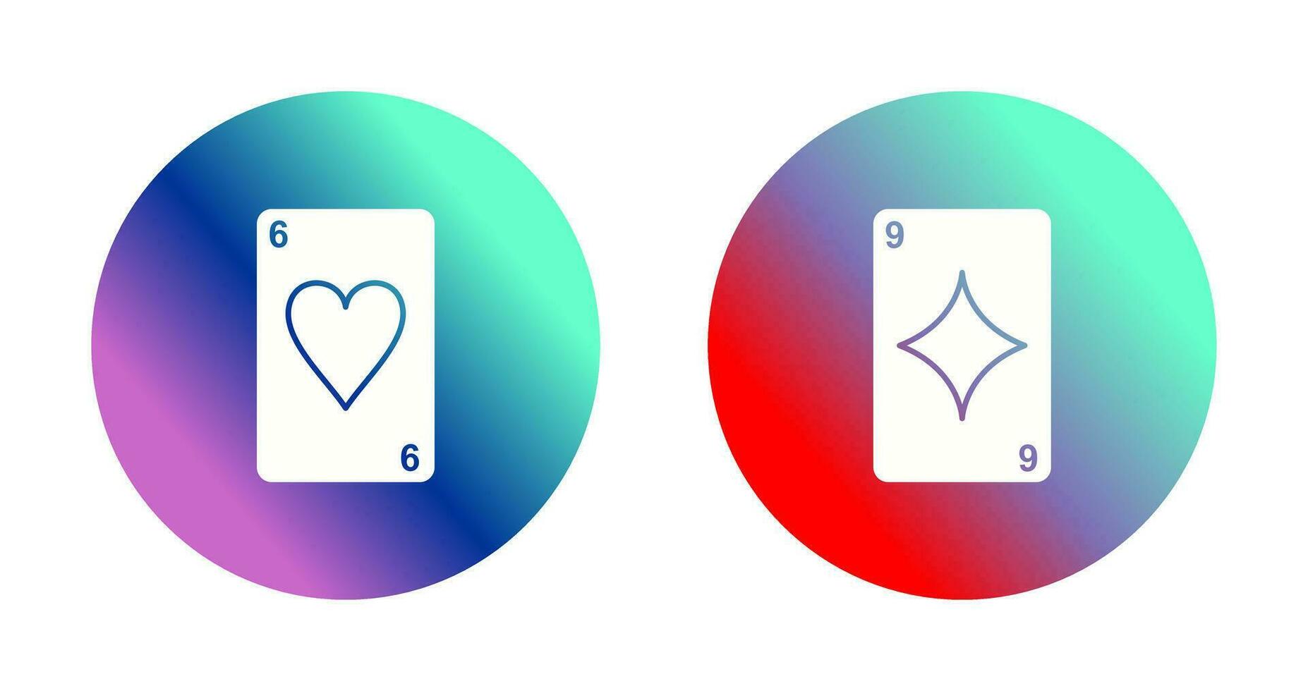 heart cards and diamonds card Icon vector