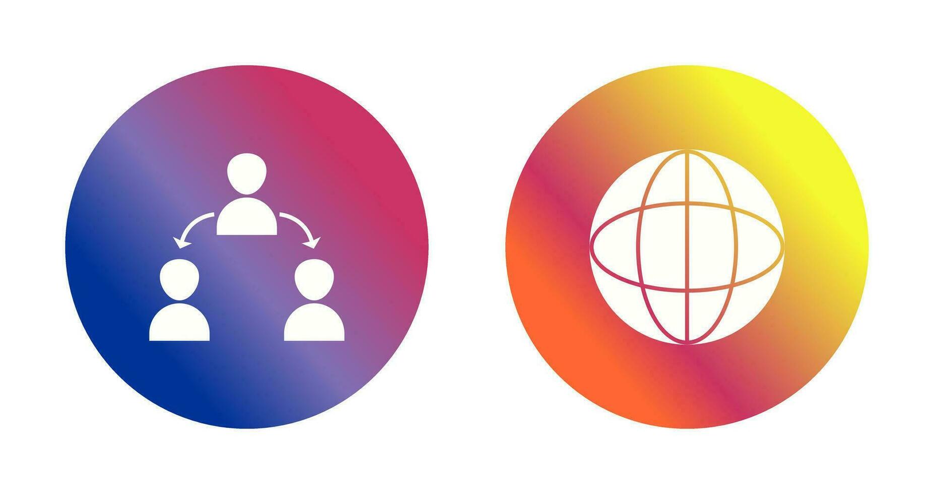 connected user and globe Icon vector