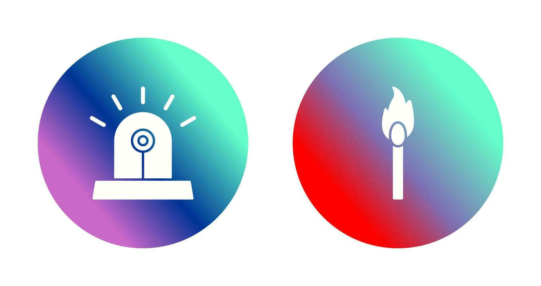 siren and lit matchstick Icon vector