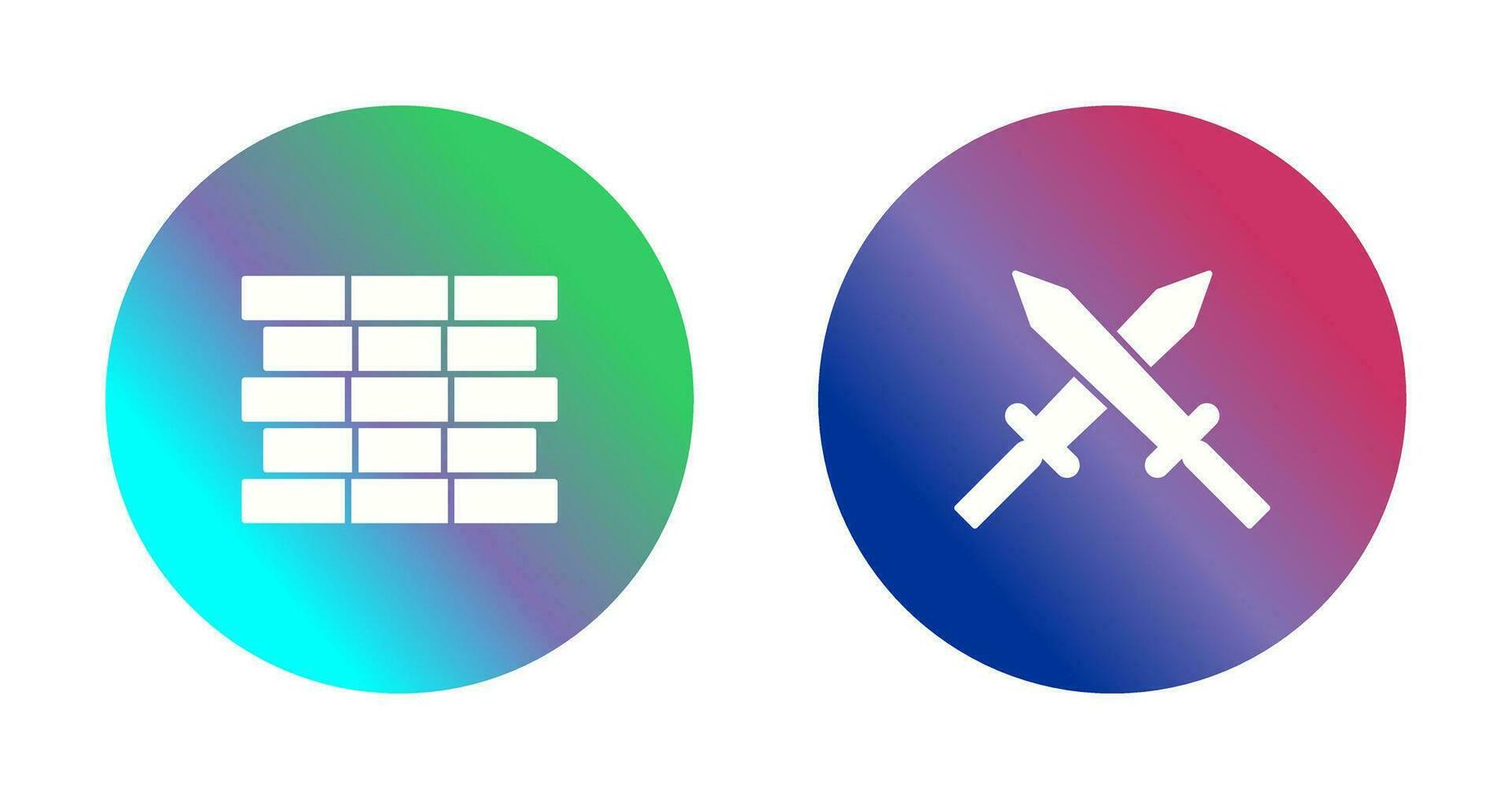 Bricks and Sword Icon vector