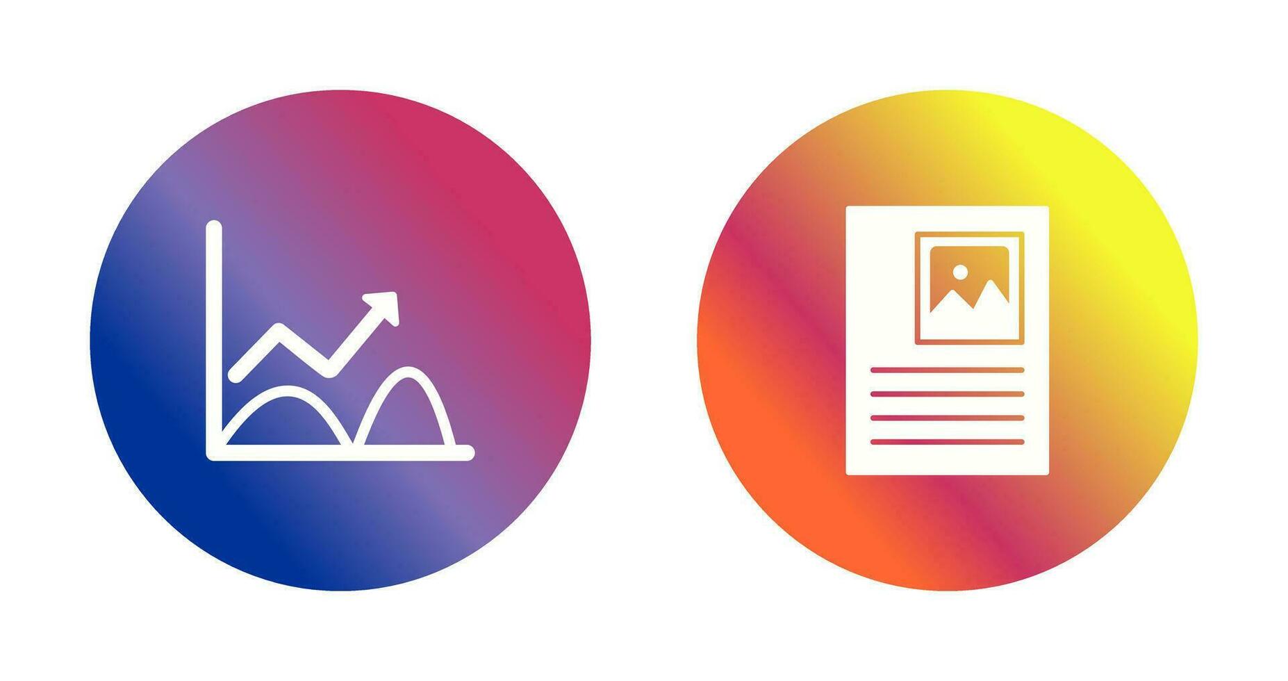 trend in graph and picture attachemnet  Icon vector