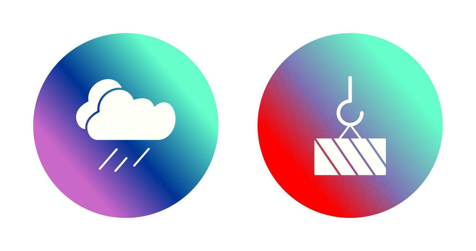 rain and heavy machinery  Icon vector