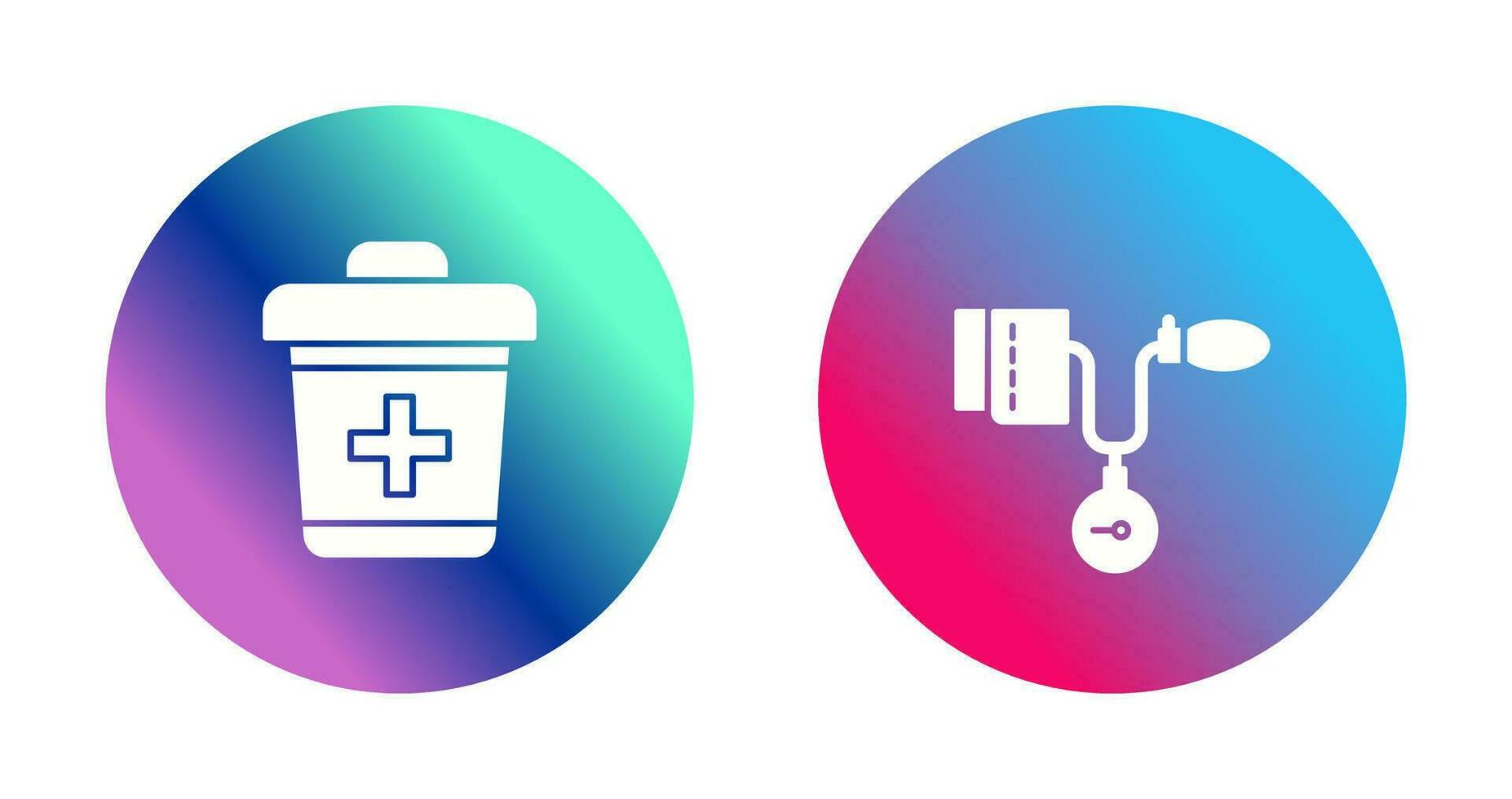 Dustbin and Blood Icon vector