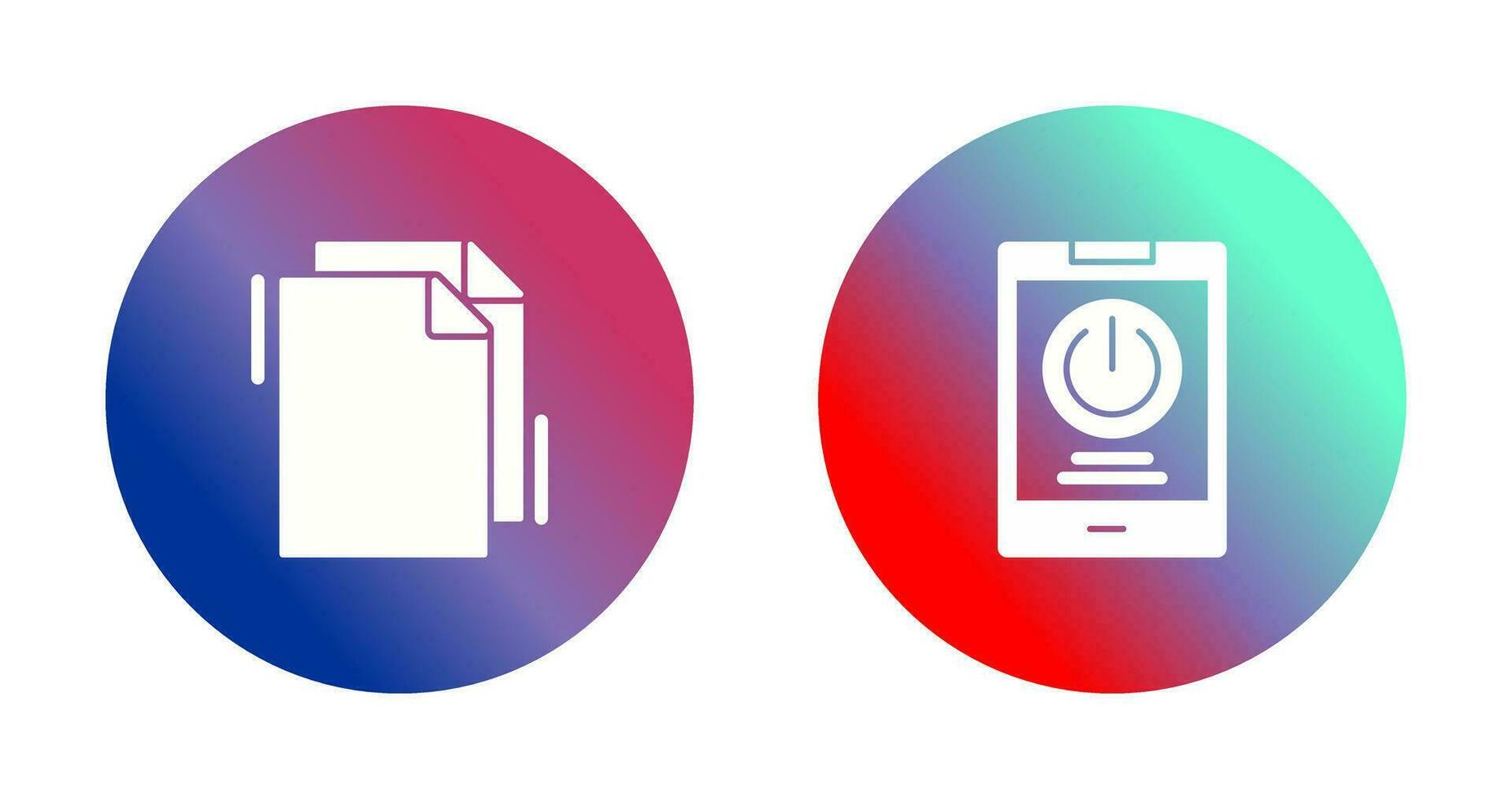 Copy and Power Icon vector