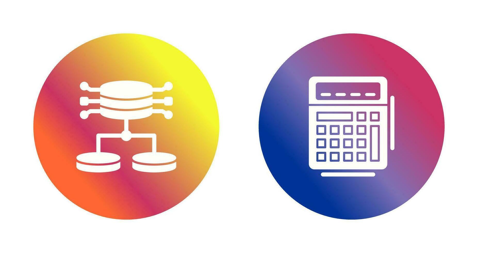 Structured Data and Calculator Icon vector