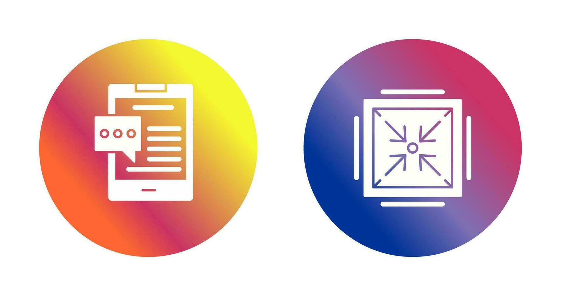 Chat and Minimize Icon vector