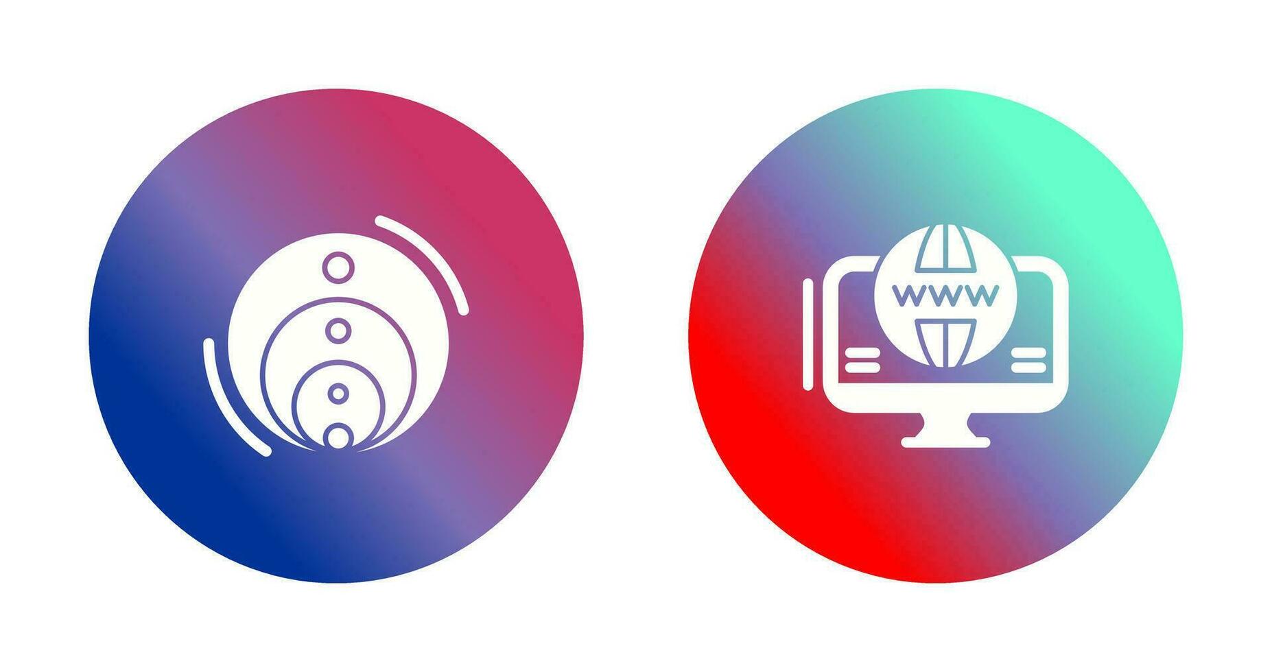 Venn Diagram and Web Icon vector