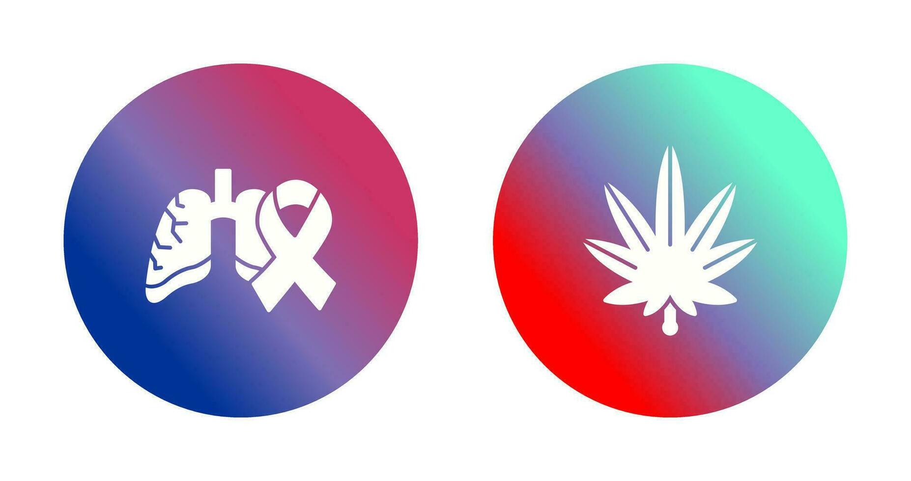 Cancer and Weed Icon vector