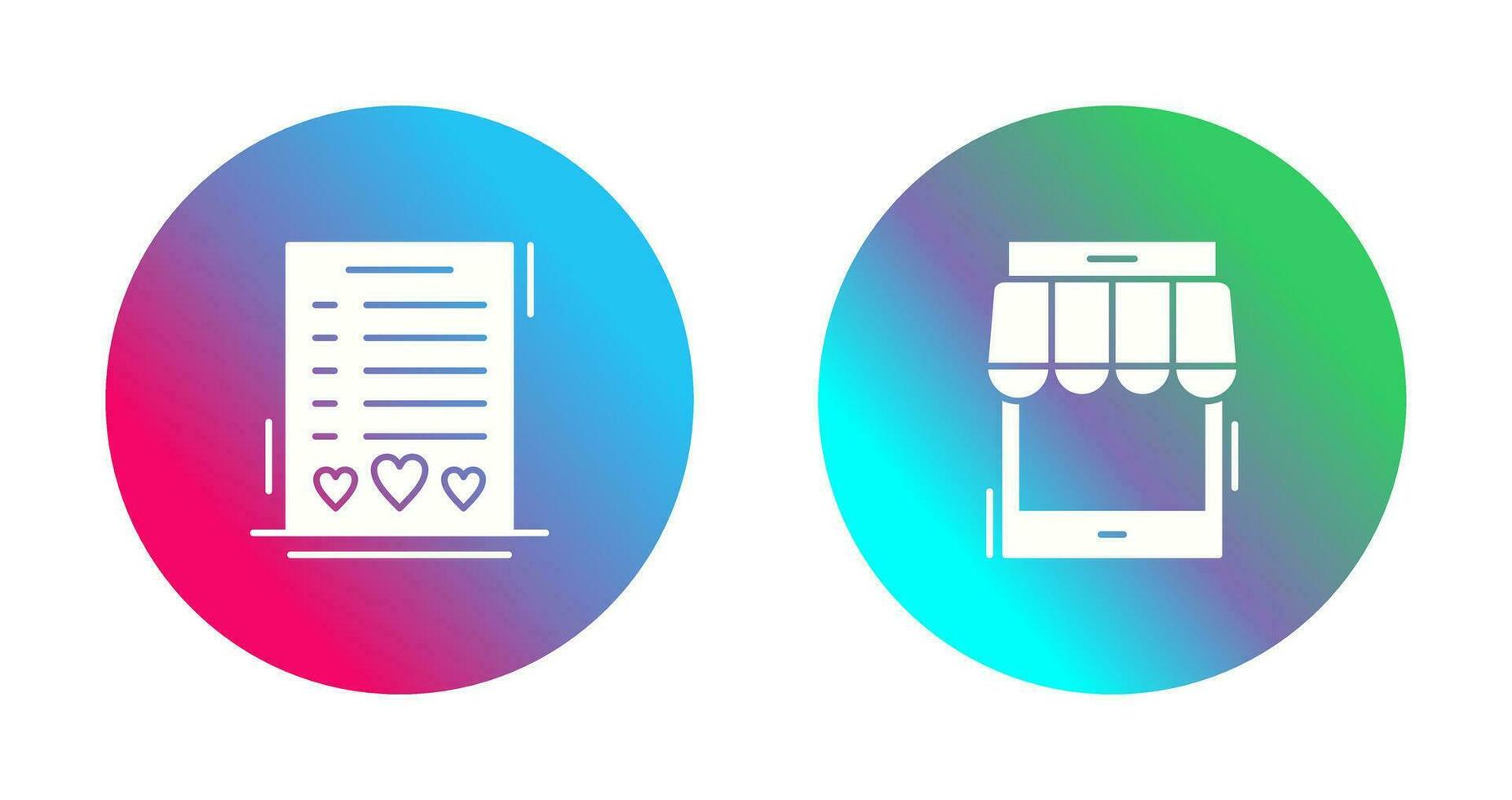 Wishlist and Online Shop Icon vector