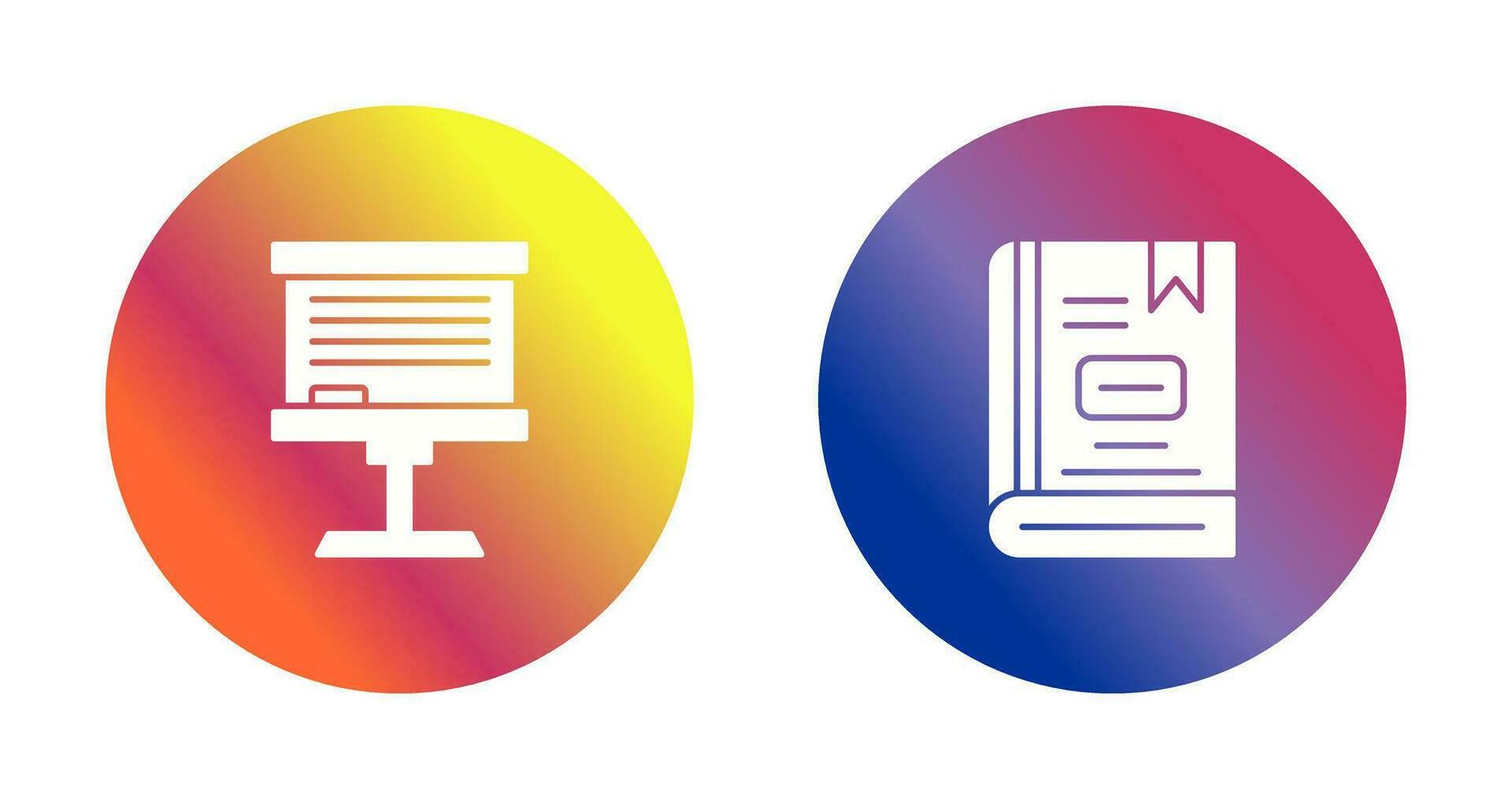 tablero y libro icono vector