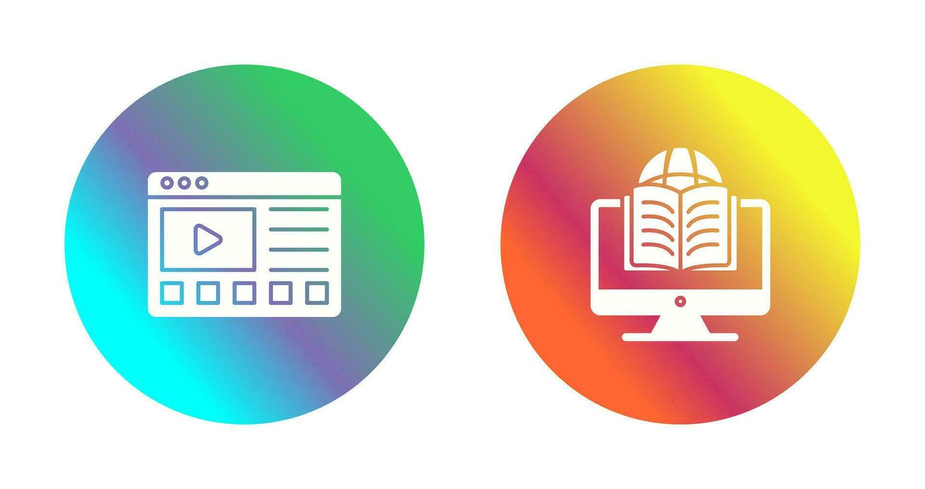 Online Tutorials and Learning Icon vector