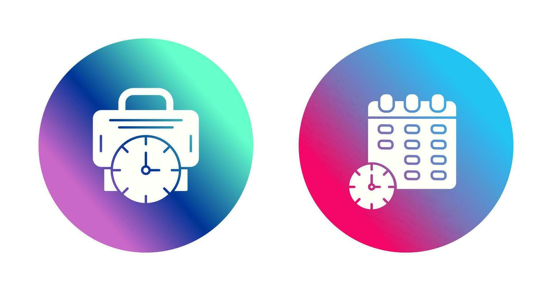 Briefcase and Calender Icon vector