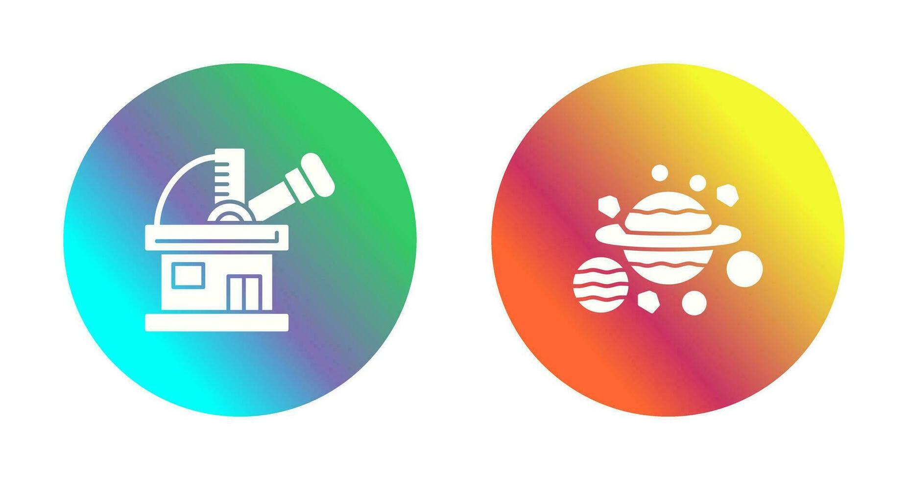 observatory and planets Icon vector