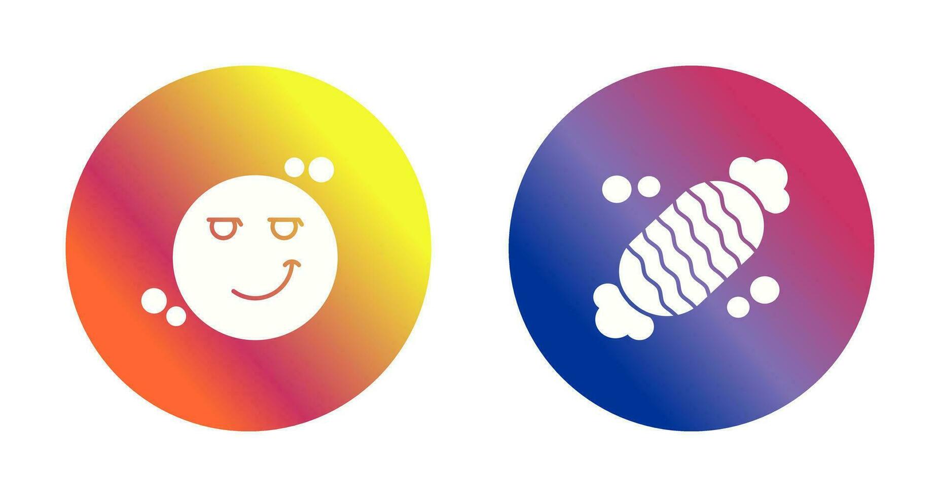Smirk and Candy Icon vector