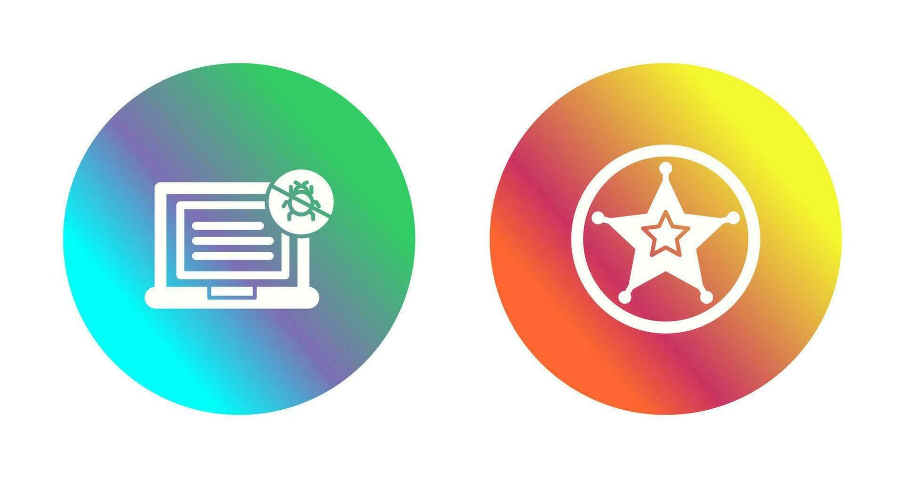 Antivirus and Sheriff Icon vector