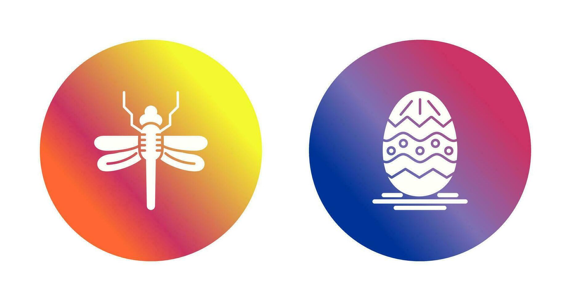 Dragonfly and Easter  Icon vector