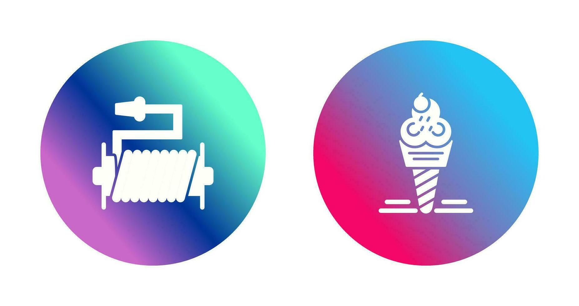 Water Hose and Ice Cream Icon vector