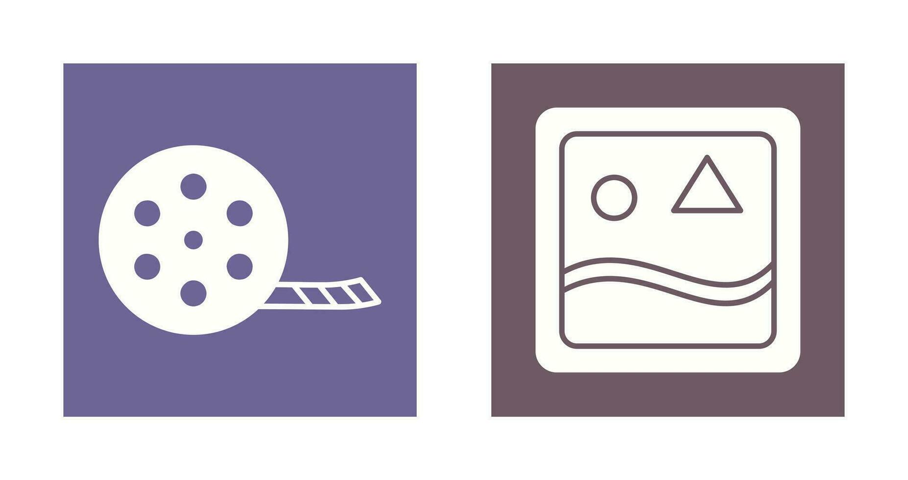 film reel and images Icon vector