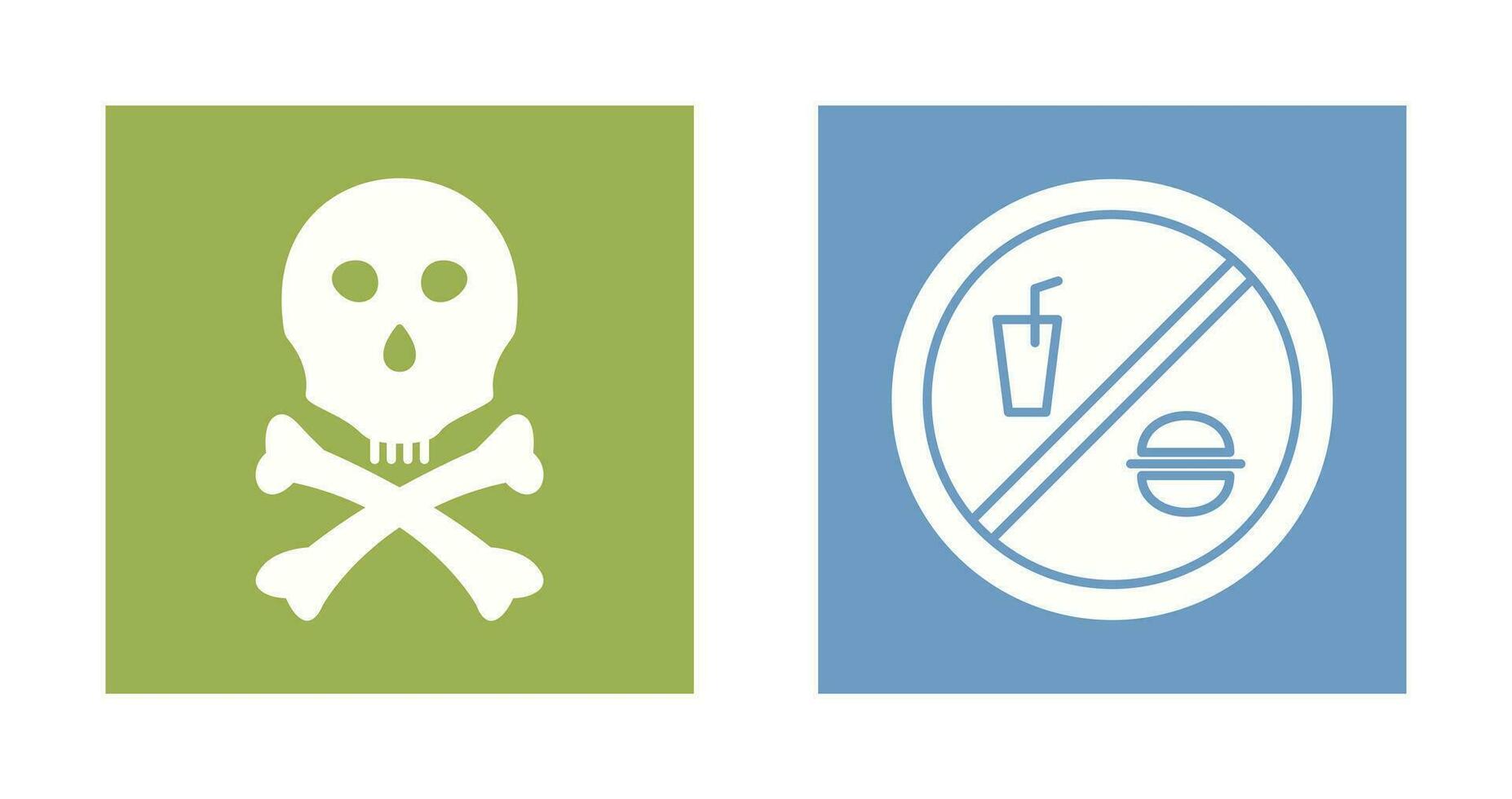 death sign and no foods or drink  Icon vector