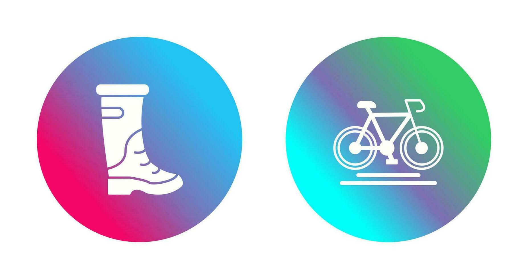 Rain Boots and Cycling Icon vector