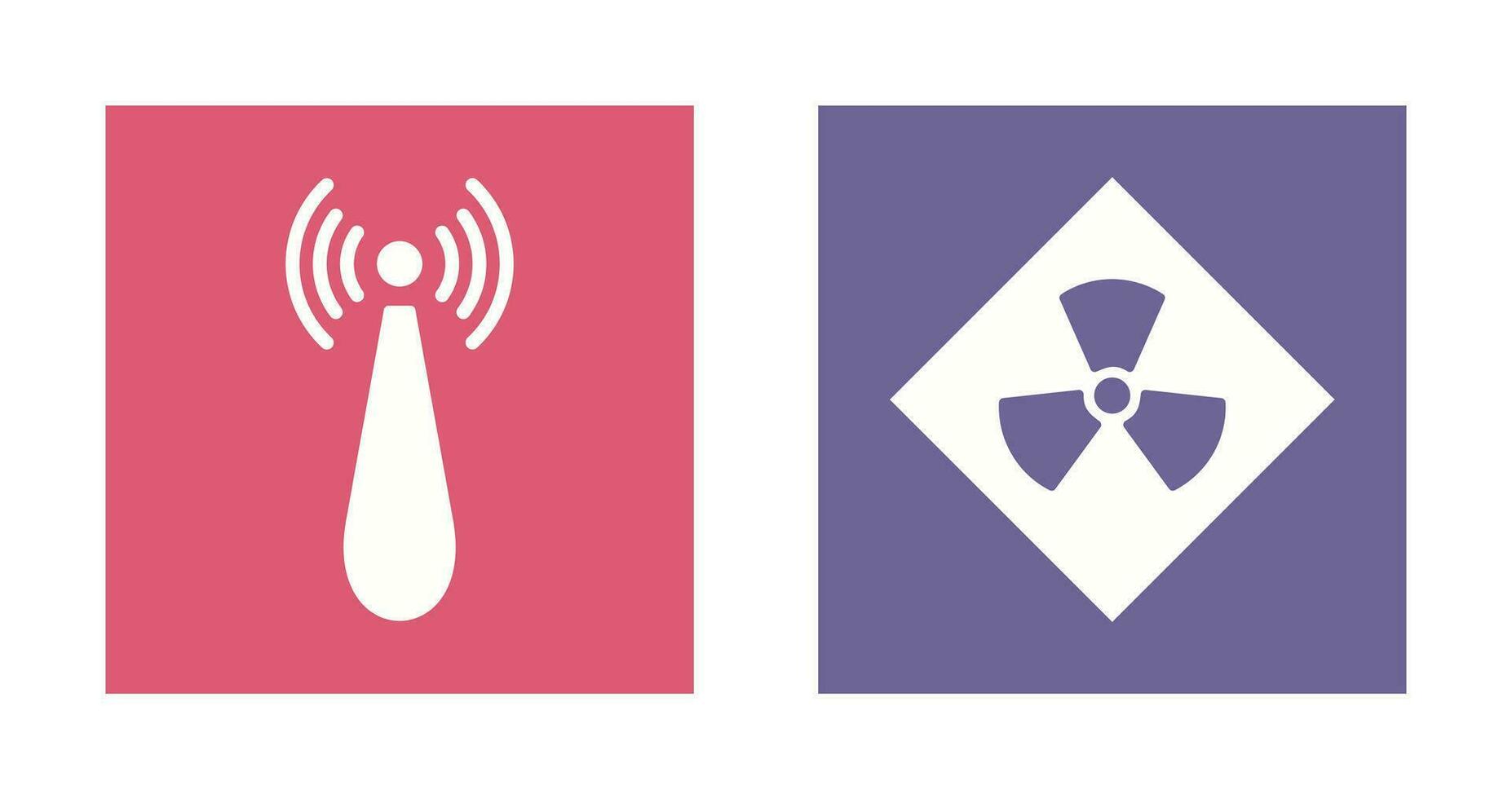non ionizing radiation and radiation Icon vector