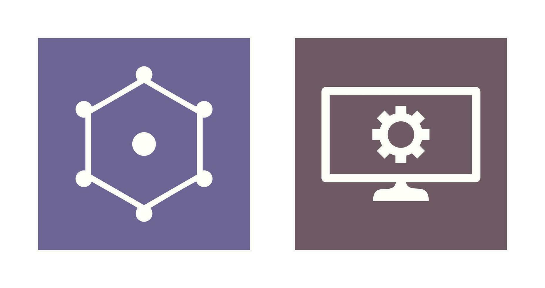 nodes and network setting  Icon vector