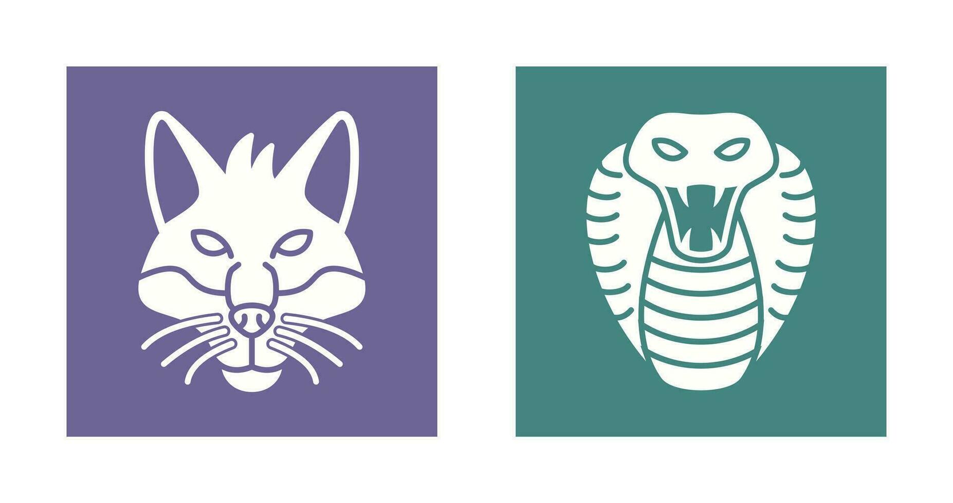 Fox and Snake Icon vector