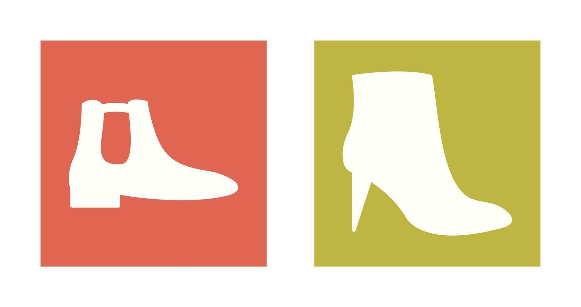 Men Boots and high heels Icon vector