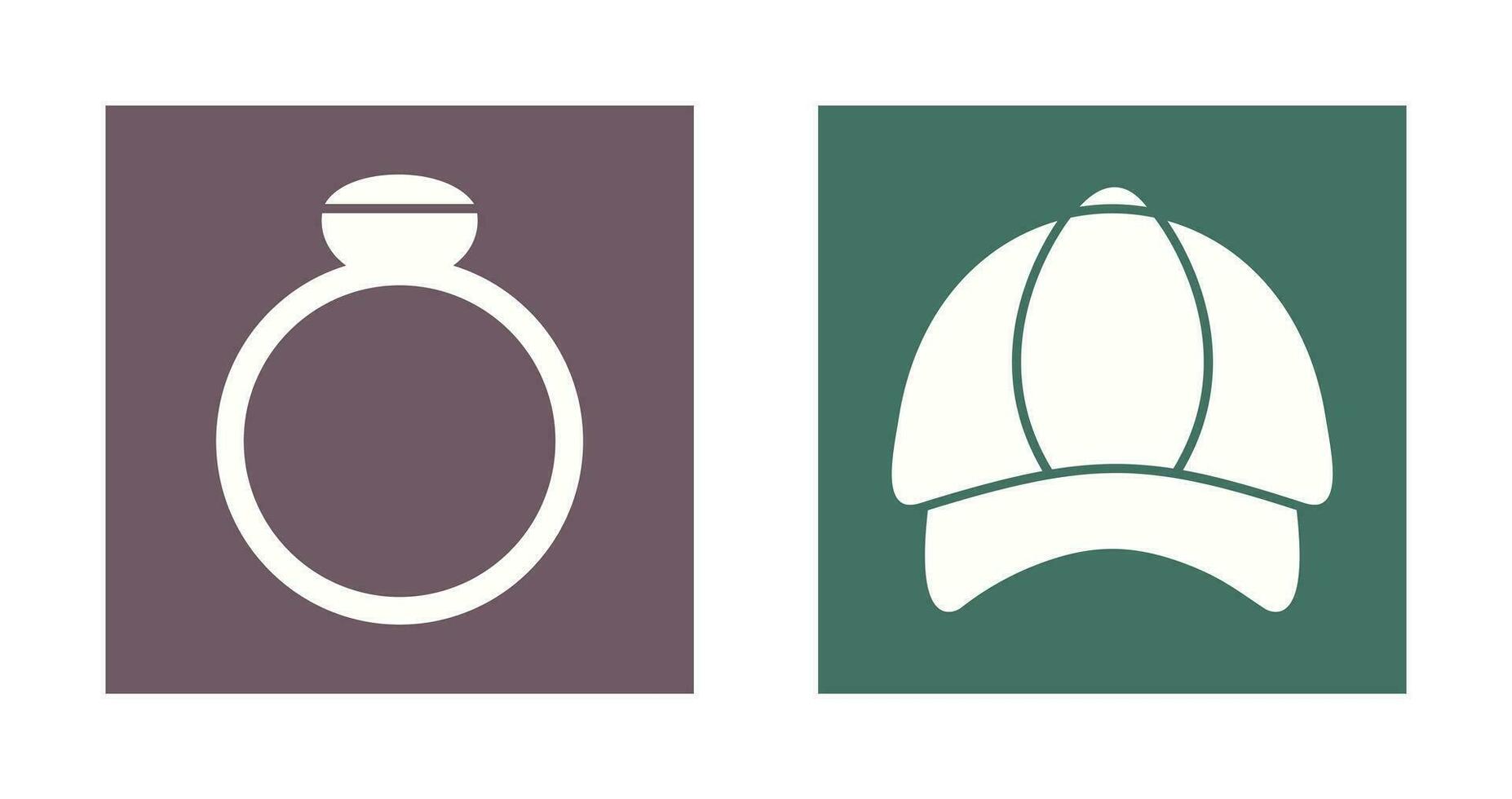Ring and P Cap Icon vector