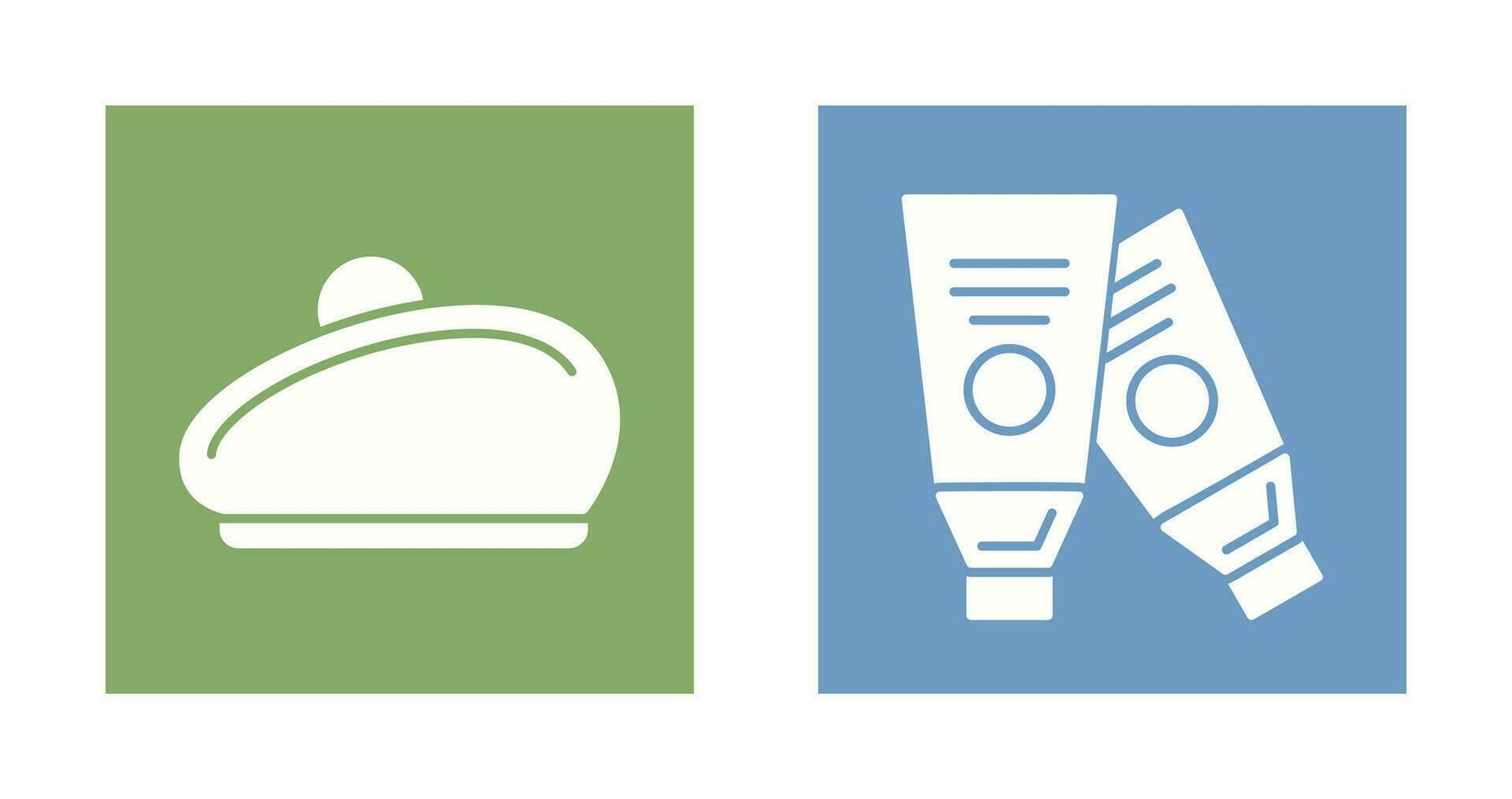 Beret and Paint Tube Icon vector