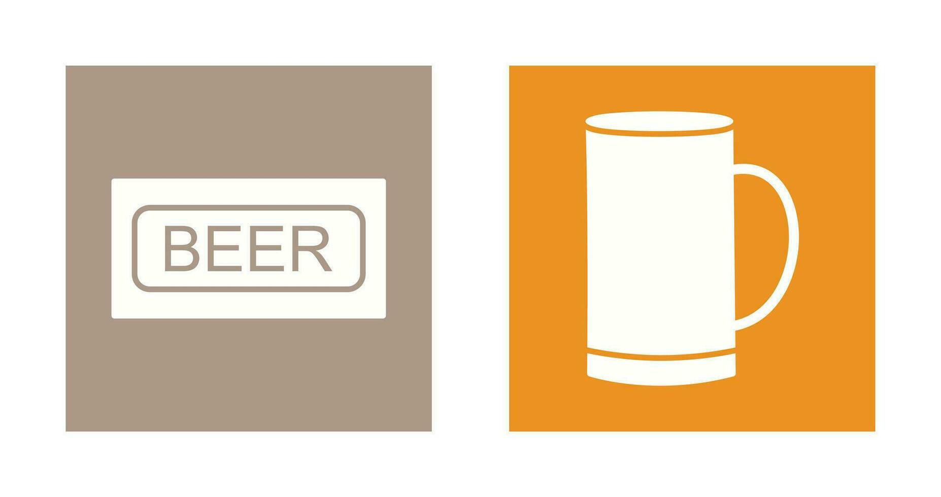 Beer Sign and Beer Mug Icon vector