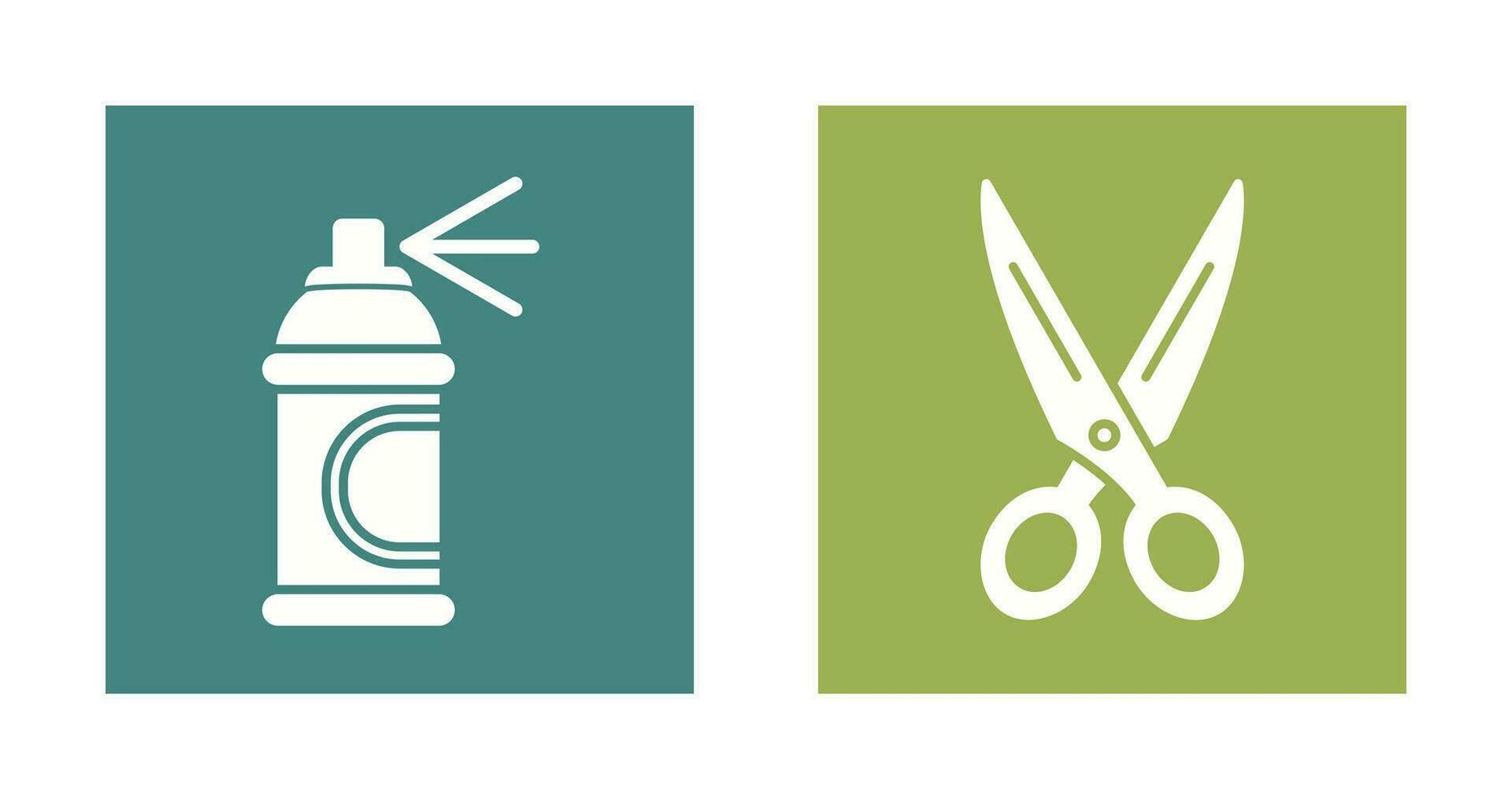 Spray and Scissors  Icon vector