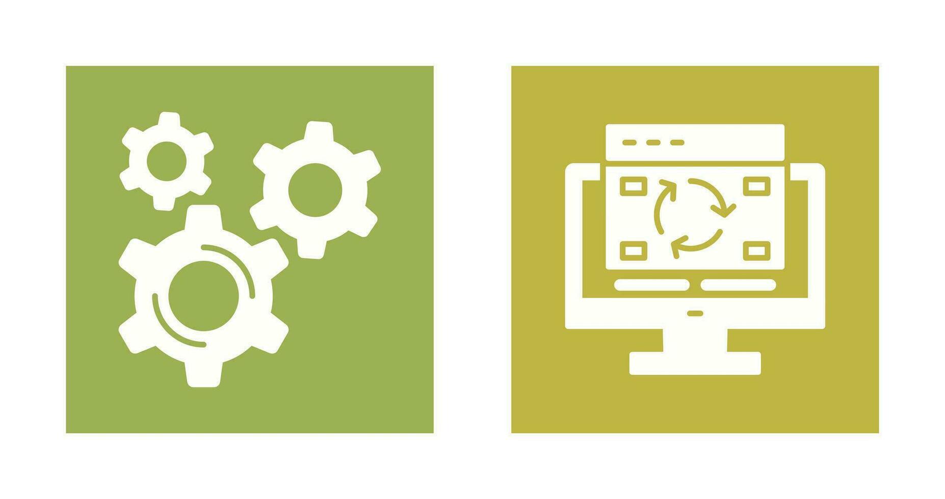 Gear and Update Icon vector