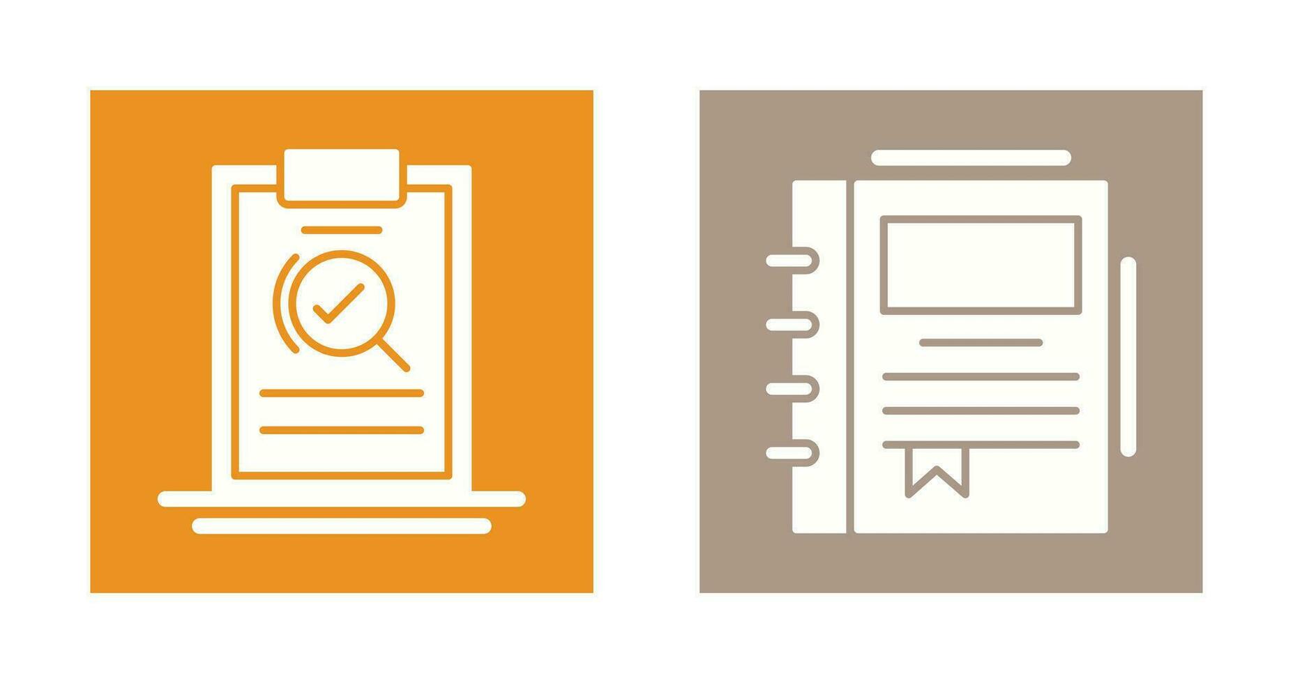Search and Spring Notebook Icon vector