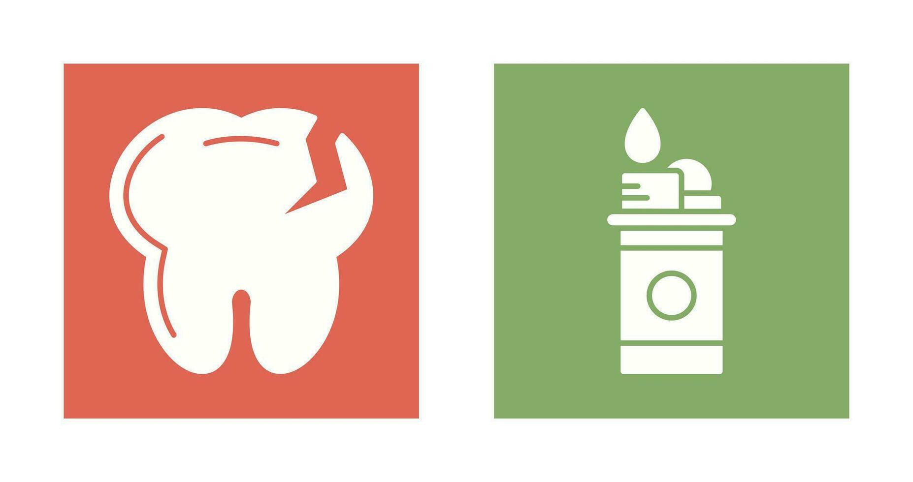 Tooth and Lighter Icon vector