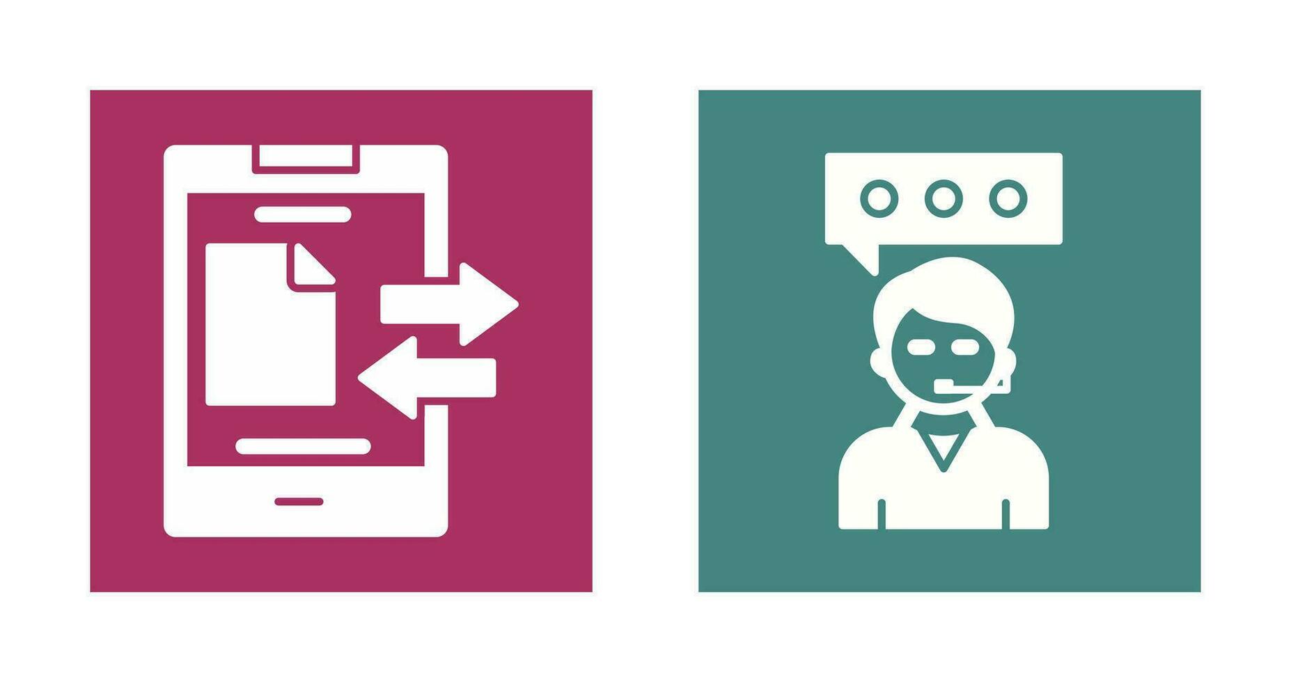 Data Transfer and Client Service Icon vector