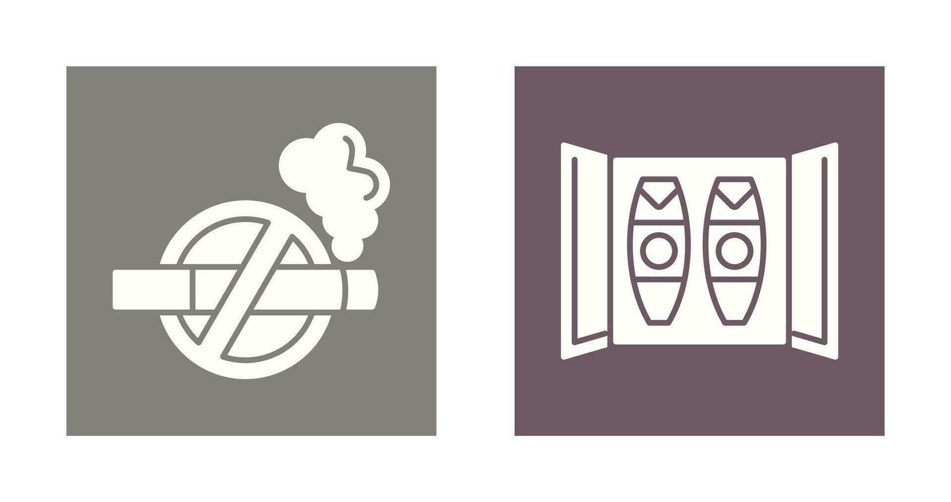 Cigar Box and No Tobacco Icon vector