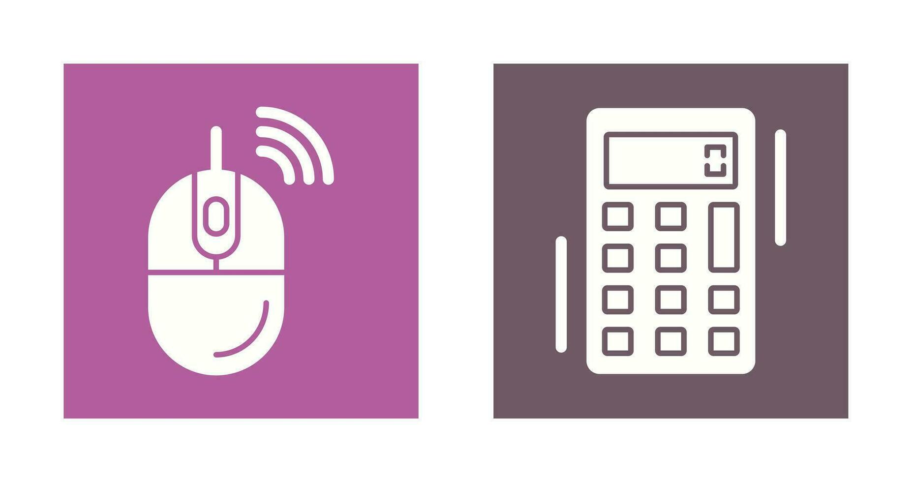 Calculator and Mouse Icon vector