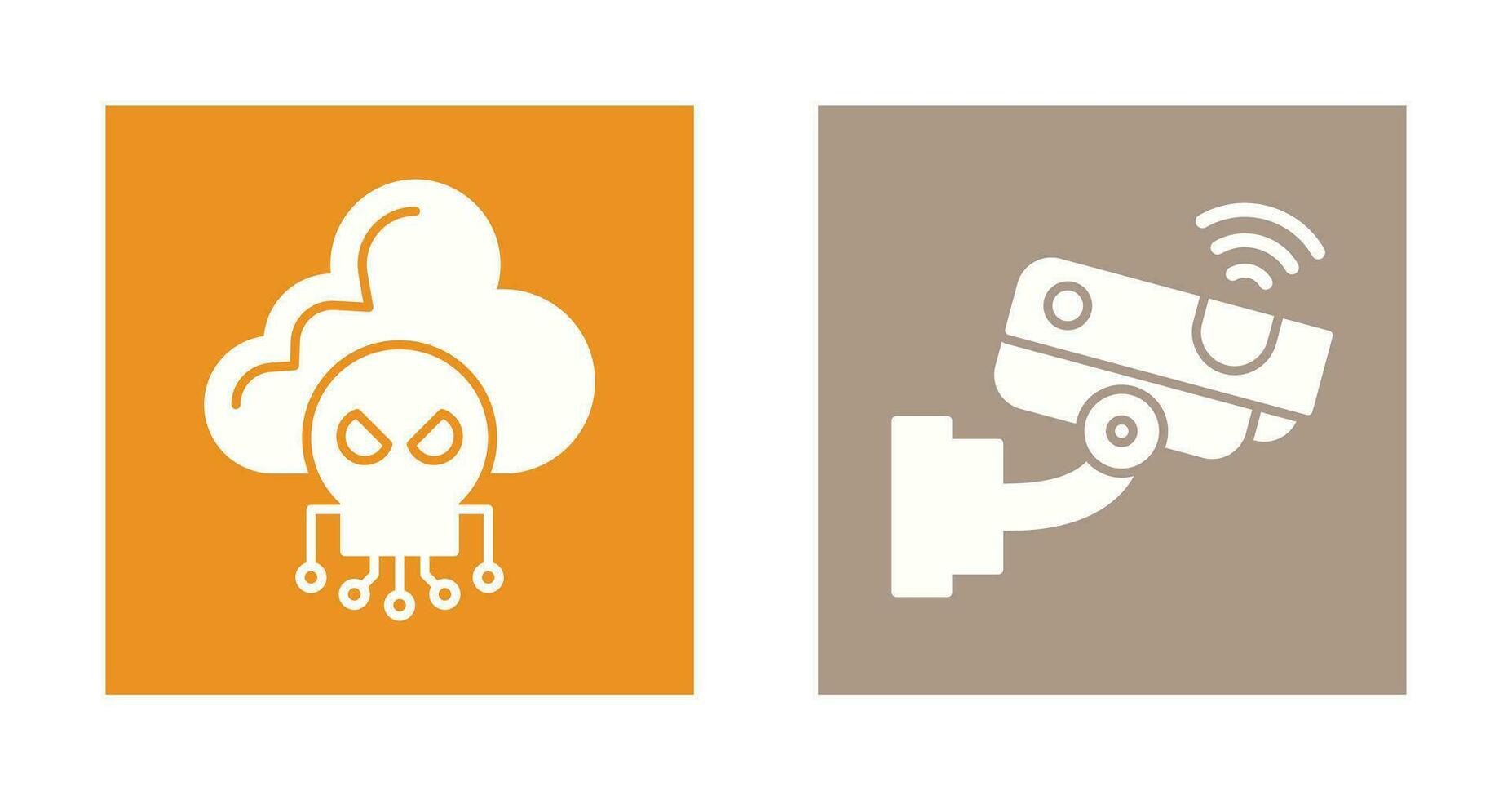 Cloud and Cctv Icon vector
