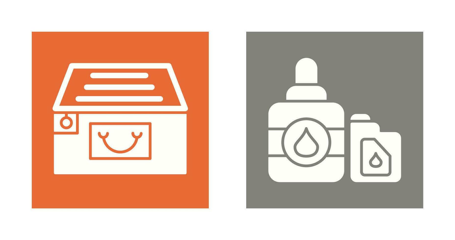 File Cabinet and Ink Cartridge Icon vector