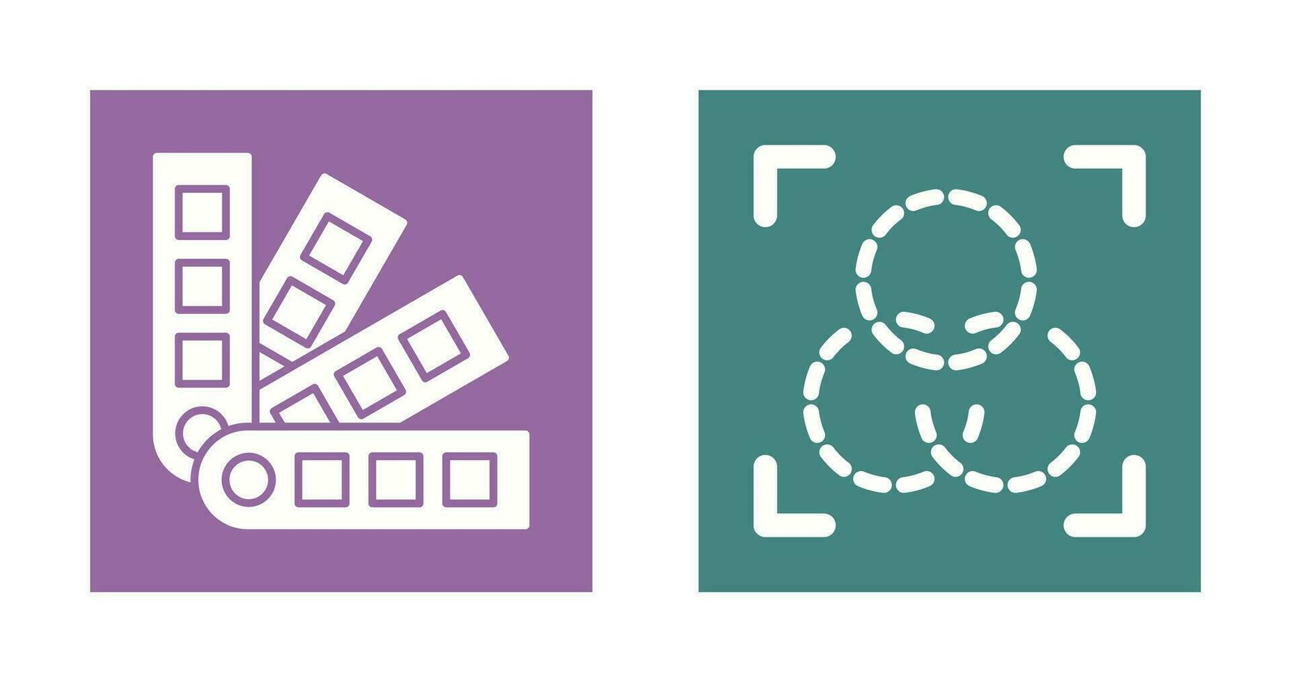 pantone and intersection Icon vector