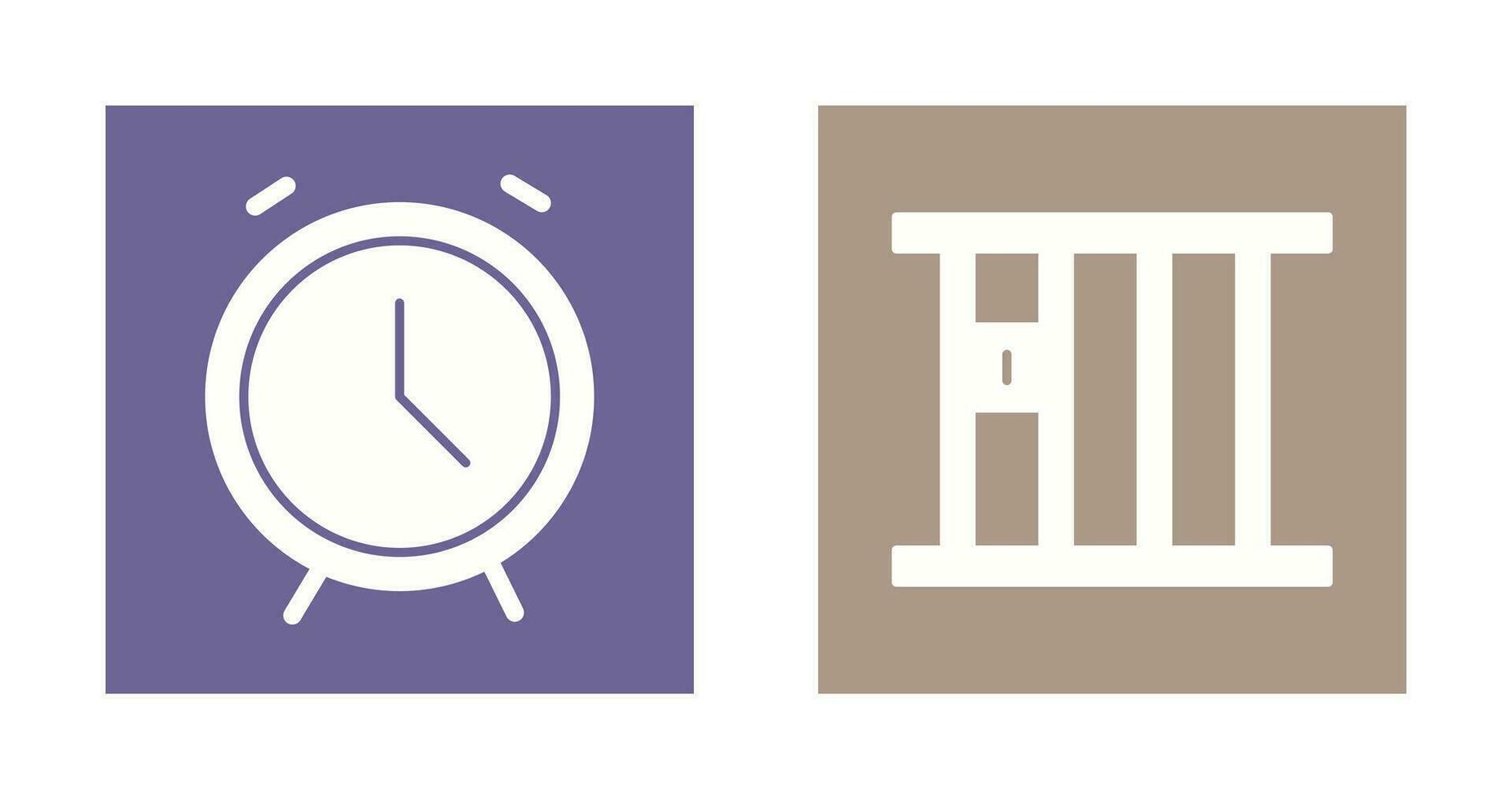 Alarm Clock and Jail Icon vector